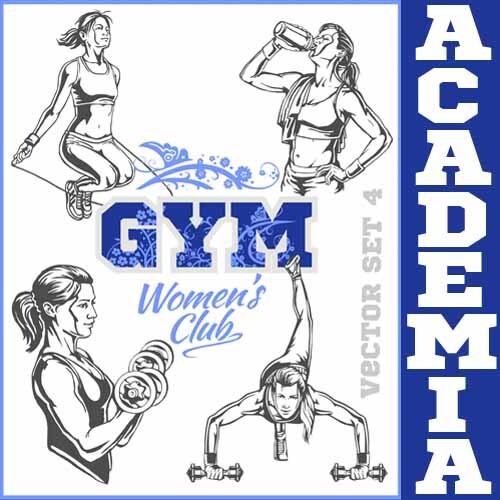 Pacote Artes Vetores Camisetas Fitness Academia Sublimação