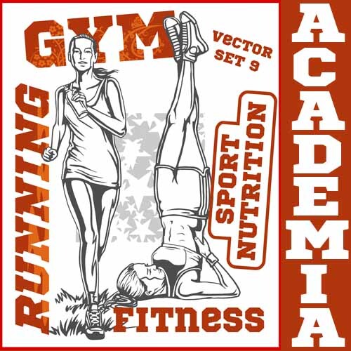 Pacote Artes Vetores Camisetas Fitness Academia Sublimação
