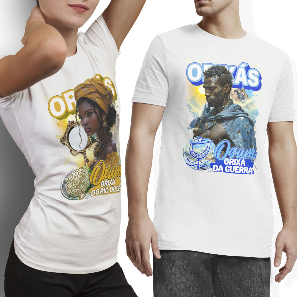 Pack 12 Artes Orixás Camisetas Umbanda Sublimação A3 Mockups