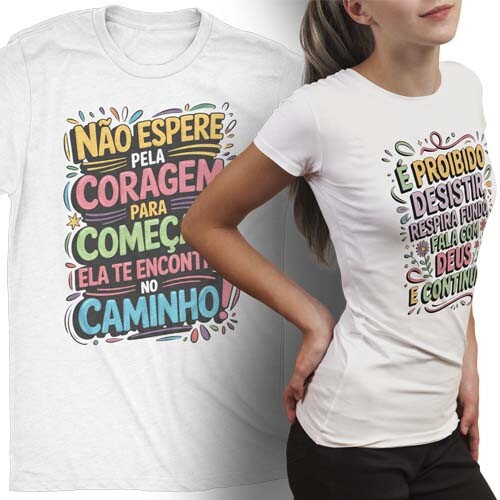 Estampas Artes Frases Que Encantam Sublimação Camisetas