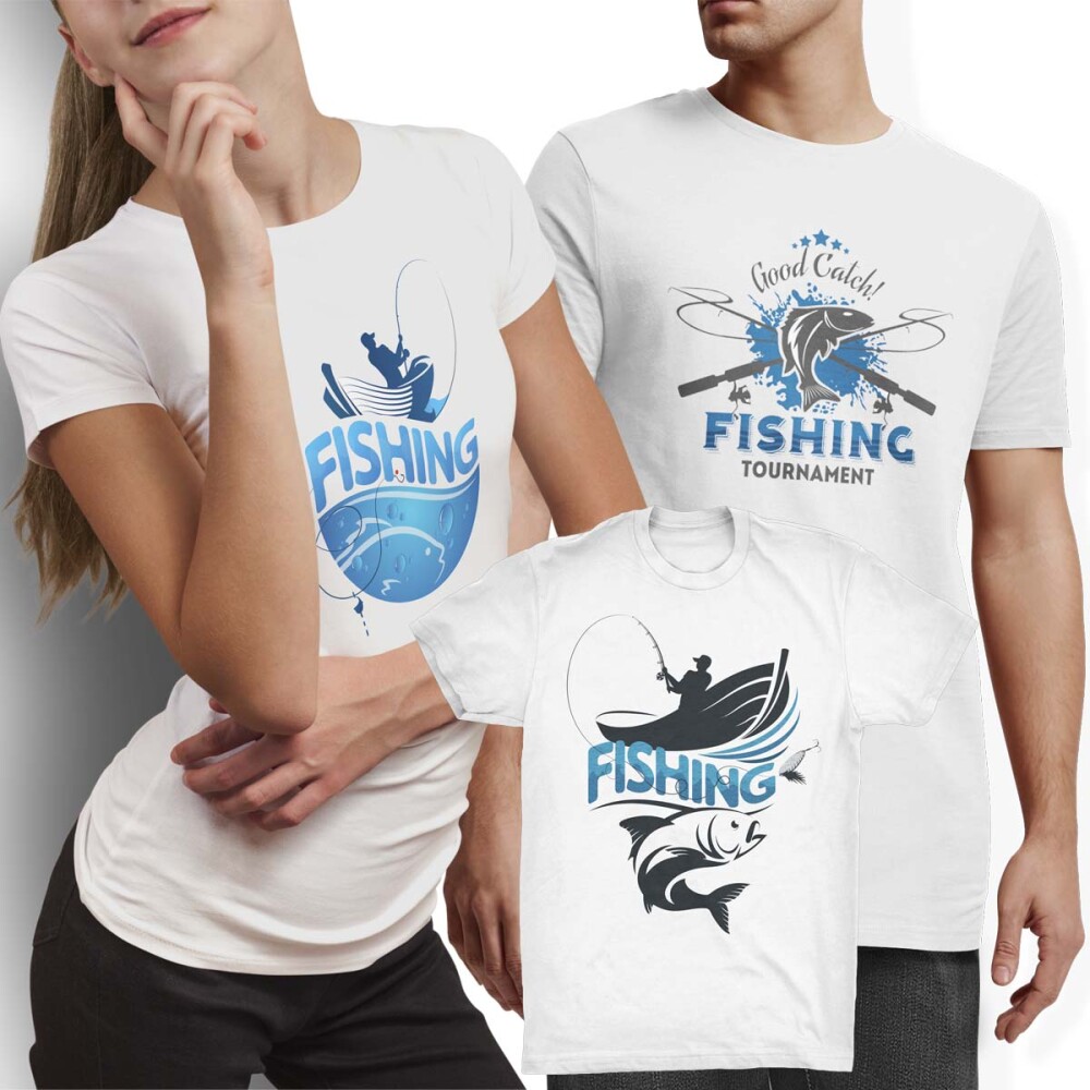 Artes Pesca Pescaria Vetor Eps Photoshop Artes Camisetas