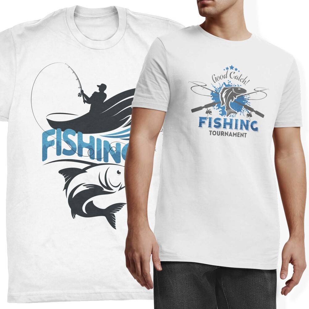 Pacote Artes Eps Photoshop Pesca Pescaria Camisetas Editável