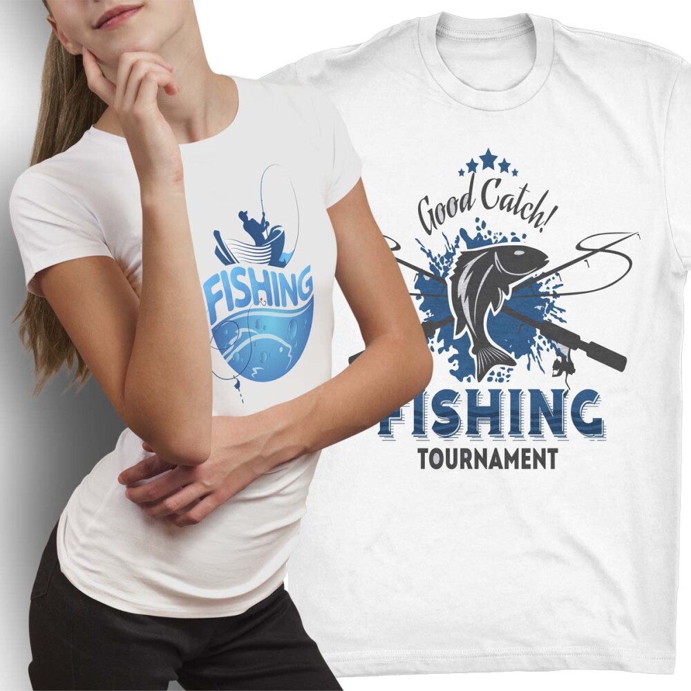 Estampas Camisetas Pesca Vetor Eps Photoshop Pescaria