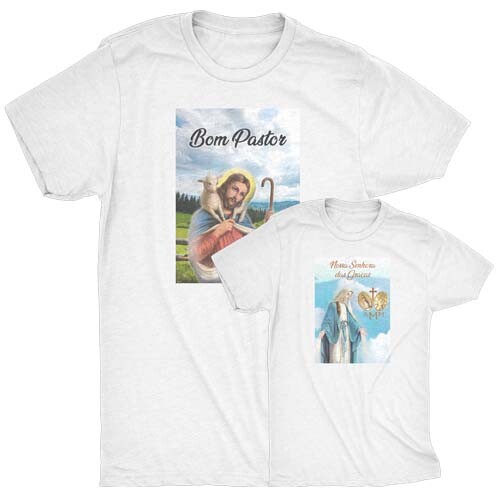 Estampas Religiosas Católicas Santos Sublimação Camisetas