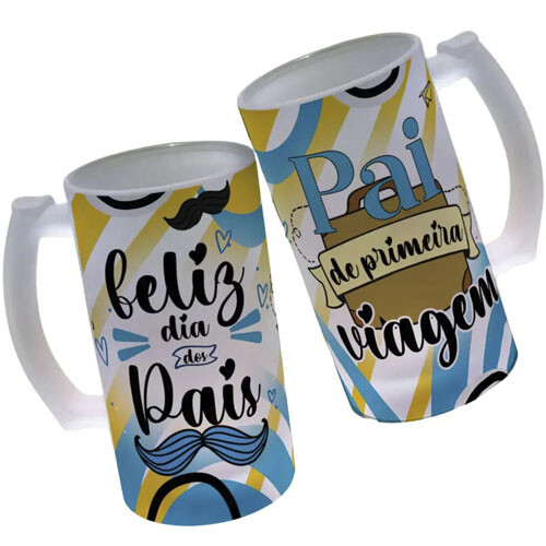 Pacote Artes Canecas Chopp Dia dos Pais Sublimação Editáveis M