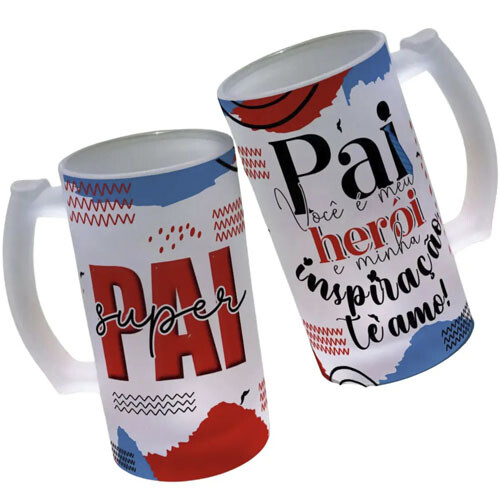 Pack Artes Canecas Chopp Dia dos Pais Sublimação Editáveis Moc