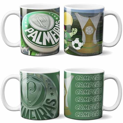 Pack Artes Palmeiras Campeão Libertadores Brasileirão Caneca