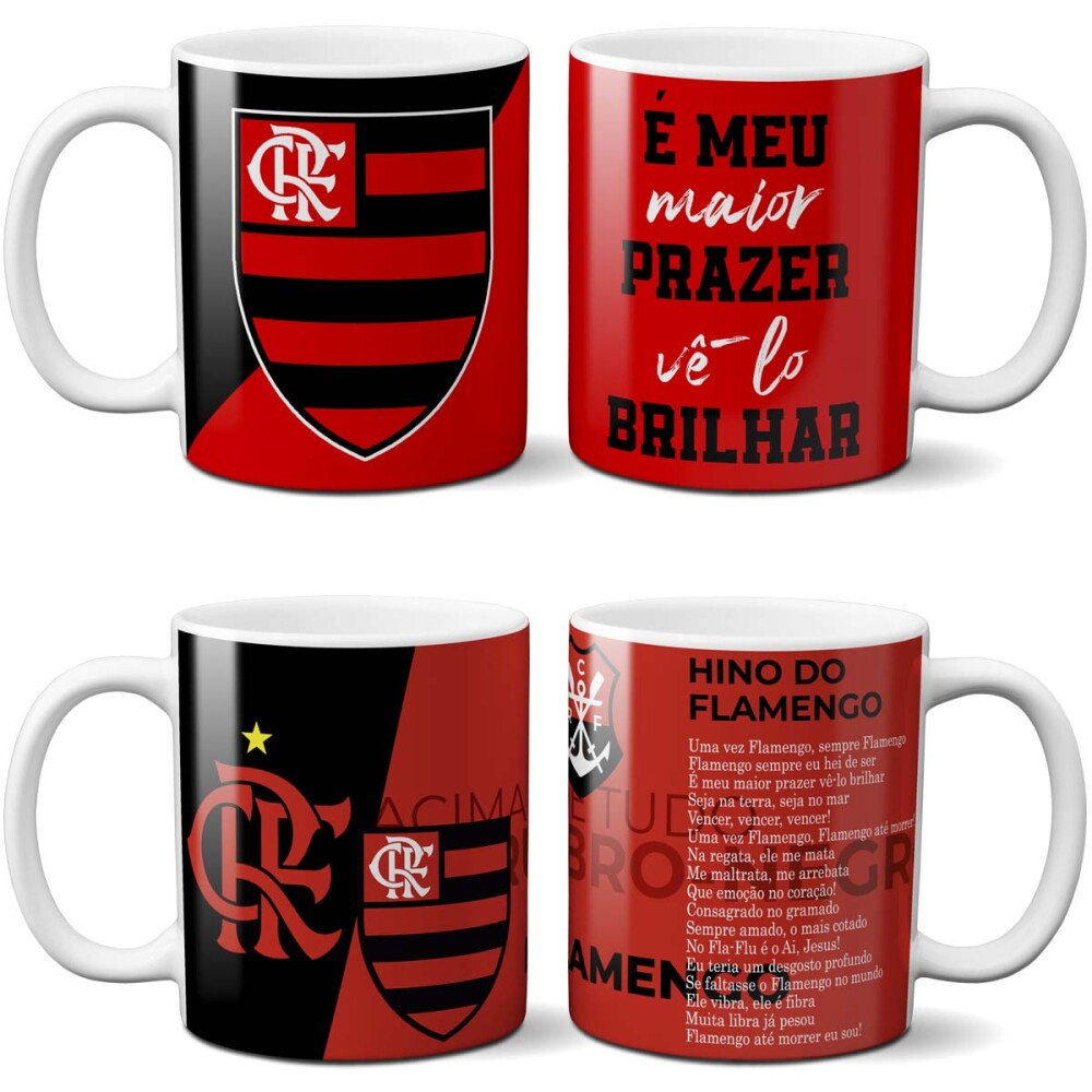 Pacote Artes Flamengo Campeão Sublimação Canecas Mockups