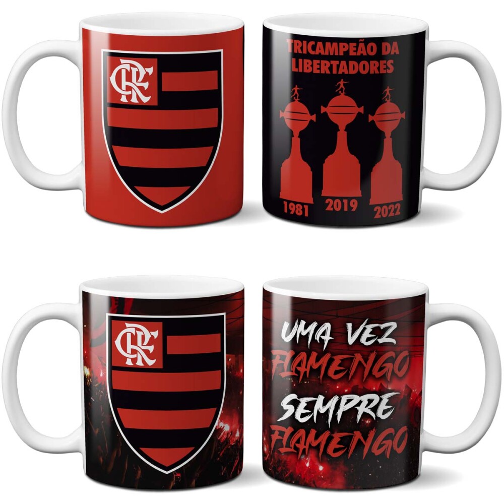 Pacote Artes Flamengo Campeão Sublimação Canecas Mockups