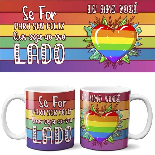 Estampas Canecas Lgbt Orgulho Gay Sublimação Mockups