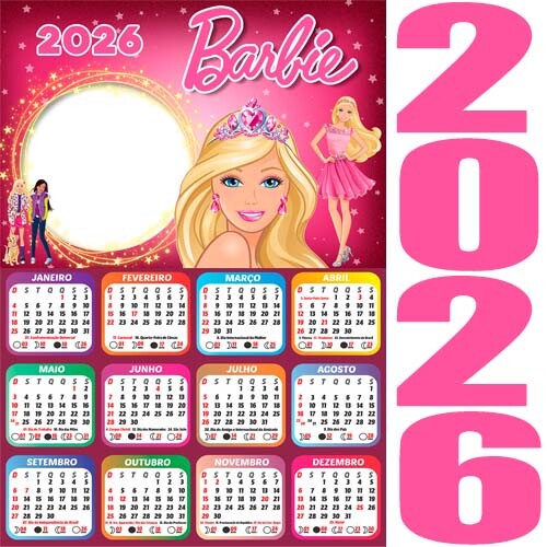 Calendários 2026 Png Molduras Fotos Infantil Crianças