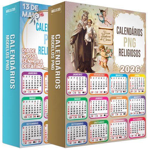 Artes Calendários 2026 Png Religiosos Santos Católicos Foto