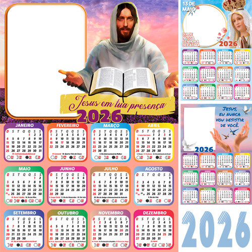 Artes Calendários 2026 Png Religiosos Santos Católicos Foto