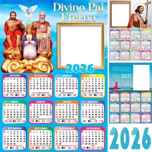 Calendários Png 2026 Artes Religiosos Santos Católicos Png