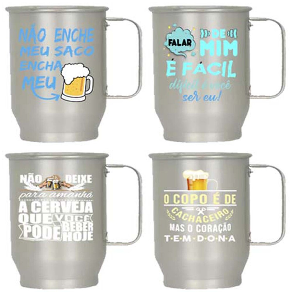 Pack 90 Artes Estampas Copos Taças Chopp Canecas Alumínio