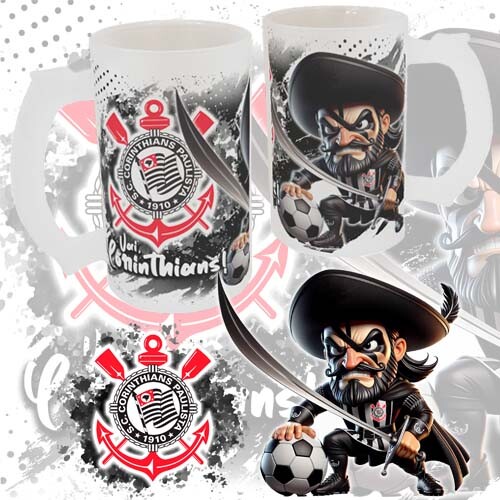 Estampas Times Futebol Mascotes Sublimação Canecas Chopp Moc