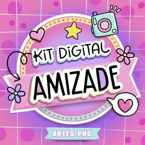 Estampas Artes Kit Digital Amigo Amizade Pack2 Frases Png