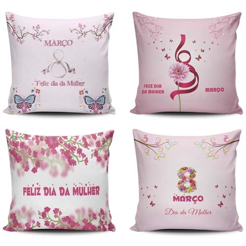 Estampas Almofadas Dia Internacional Mulher 30 Artes Mockups