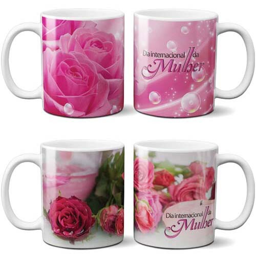 Artes Dia Internacional Mulher Sublimação Canecas Estampas