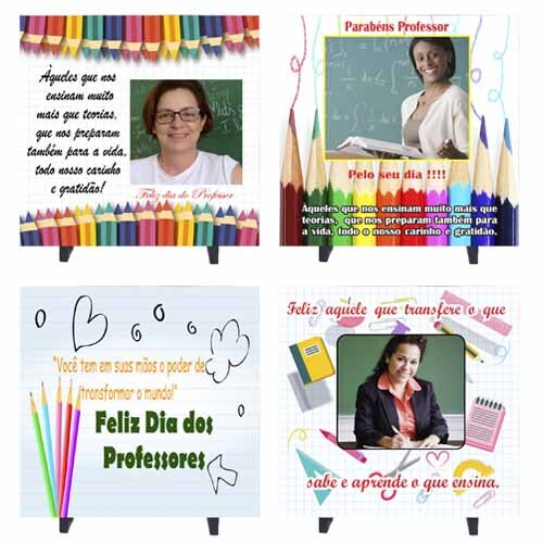 Pacote 16 Artes Azulejos Dia dos Professores Estampas Corel