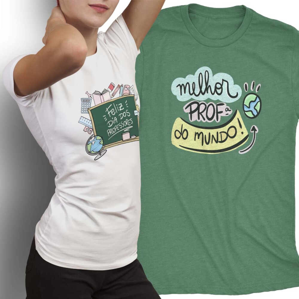 Pack Artes Camisetas Pandoca Frases Dia dos Professores