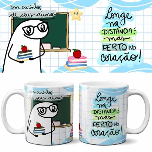 Pacote 50 Artes Canecas Professores Florks Sublimação