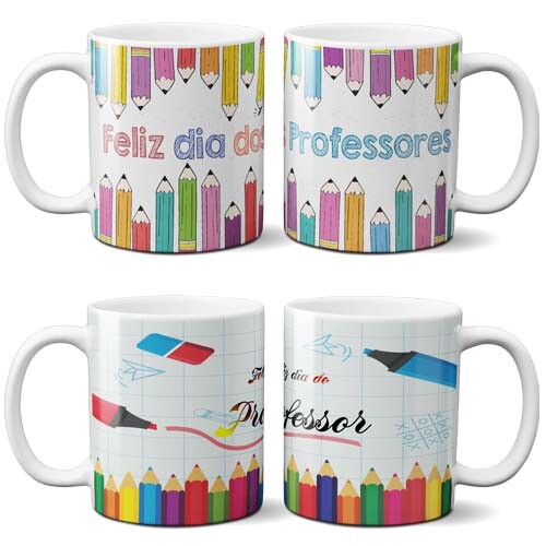 Estampas Sublimação Canecas 50 Artes Dia dos Professores