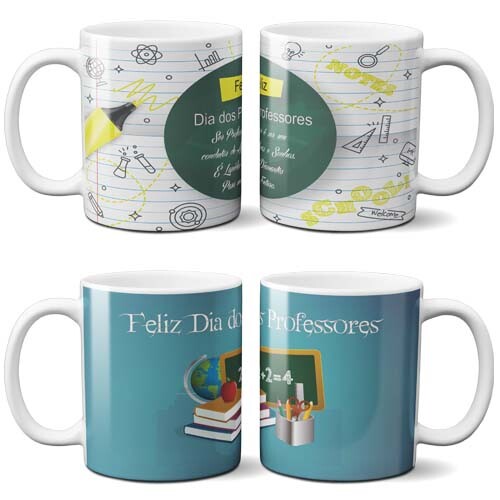Estampas Sublimação Canecas 50 Artes Dia dos Professores