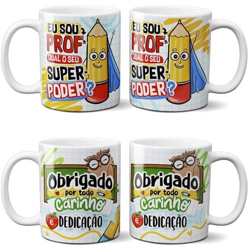 Estampas Dia Professores Sublimação Canecas Mockups Artes