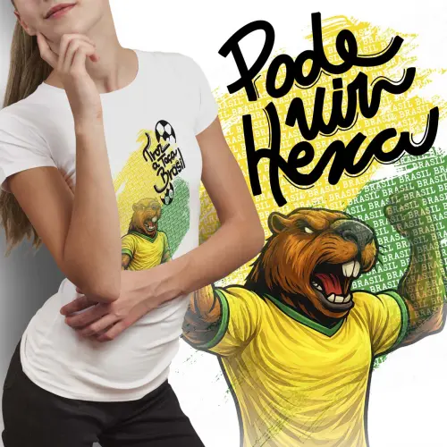 Estampas Artes Camisetas Brasil Capivara Torcida Copa Mundo
