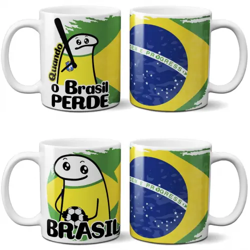 Artes Canecas Flork Copa Torcedor Brasil Png Mockups Florks