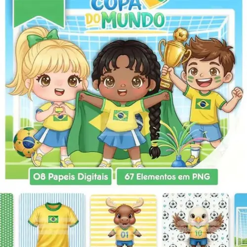 Artes Bonequinhos Cute Desenhos Torcida Brasil Copa 2026 Png