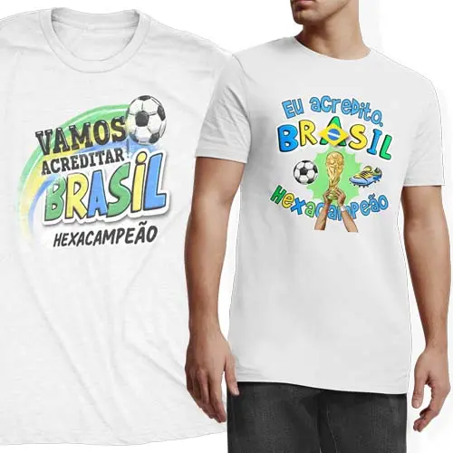 Artes Copa Mundo 2026 Estampas Sublimação Camisetas Brasil