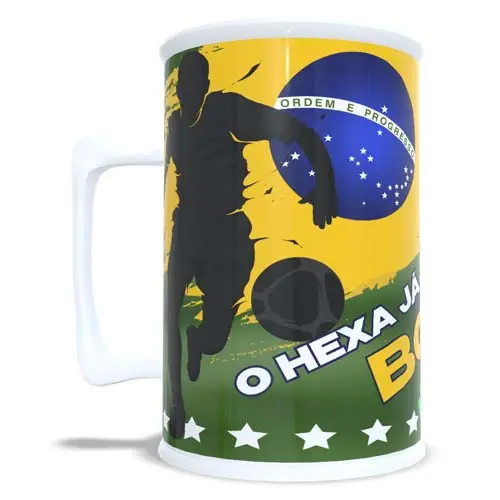 Estampas Brasil Copa Canecas Copos Chopp Sublimação Mockups