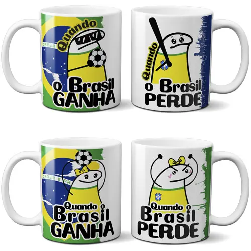 Estampas Flork Torcedor Canecas Florks Brasil Copa Mockups