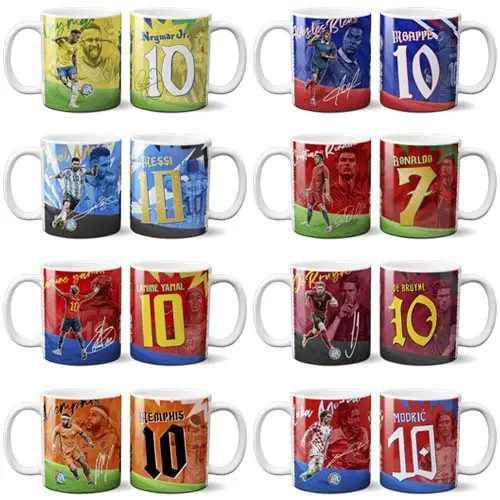 Kit Digital Artes Sublimação Canecas Craques da Copa 2026