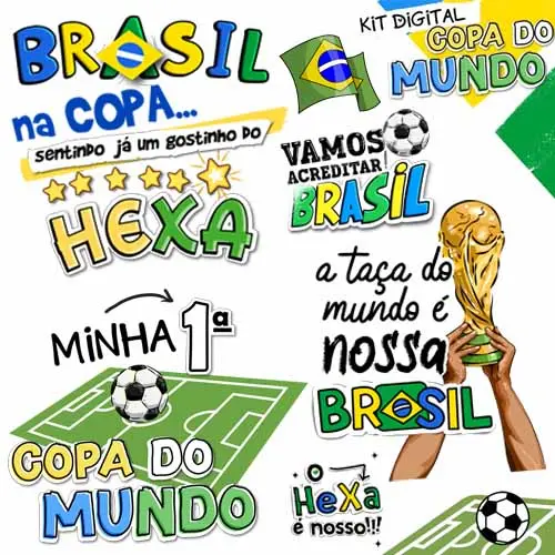 Kit Digital Artes Frases Pandoca Brasil Copa Mundo 2026