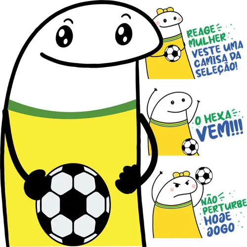 Kit Digital Artes Florks Torcedor Brasil Copa Mundo Futebol