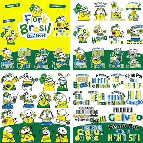 Kit Digital Artes Florks Copa Mundo Futebol Flork Png Galx1