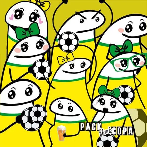Kit Digital Artes Florks Brasil Copa Mundo Futebol Flork