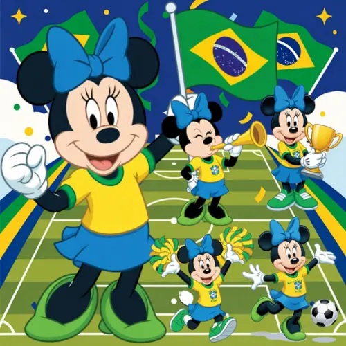 Kit Digital Artes Disney Copa do Mundo Turma Mickey Png