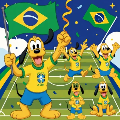 Kit Digital Artes Disney Copa do Mundo Turma Mickey Png