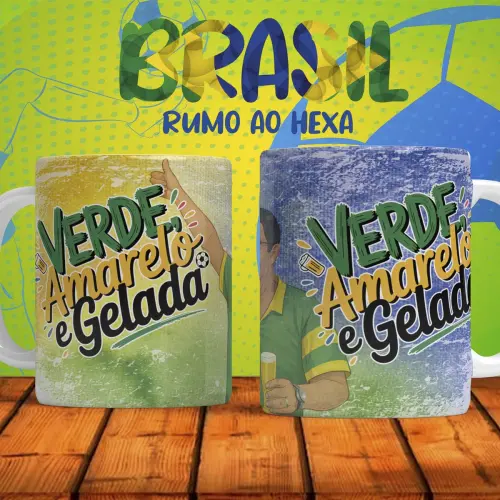 Kit Digital Artes Canecas Brasil Copa Sublimação 28 Estampas