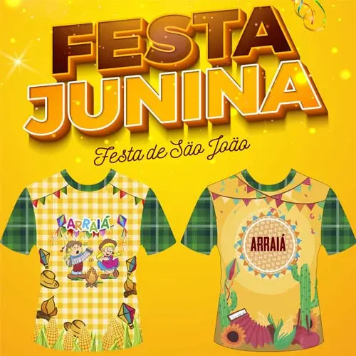 Estampas Sublimação Total Festa Junina Artes Mockups