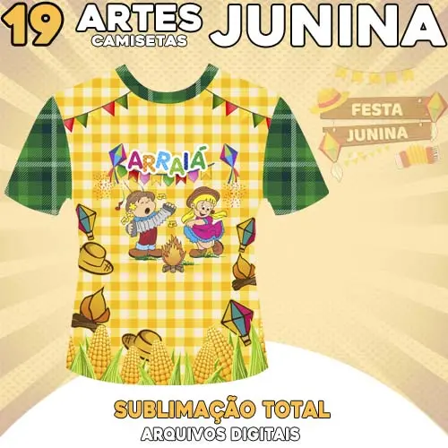 Pack 19 Estampas Artes Total Camisetas Festa Junina