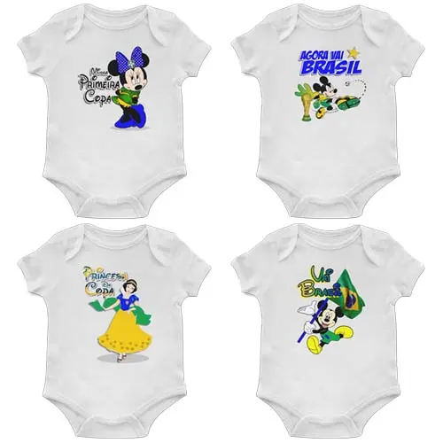 Pack Artes Body Baby Torcida Copa Mundo Brasil Sublimação