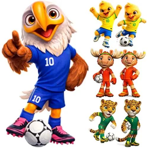 Pack Artes Mascotes Copa Mundo 2026 Kit Digital Sublimação