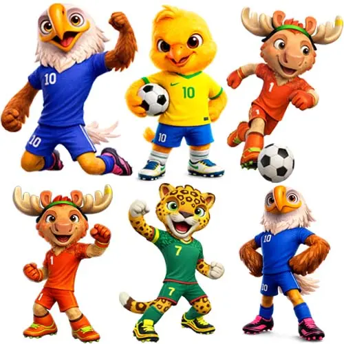 Pack Artes Mascotes Copa Mundo 2026 Kit Digital Sublimação