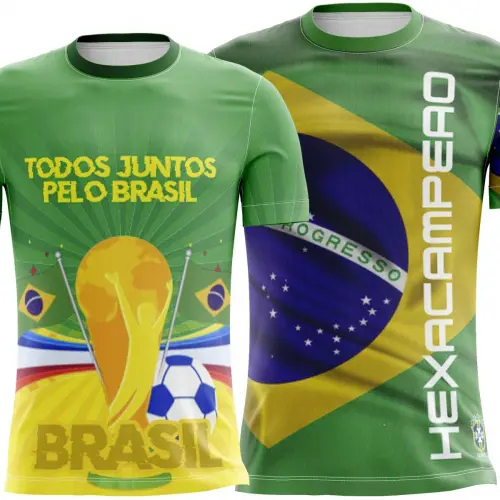Pacote 20 Artes Camisetas Torcedor Brasil Copa Mundo Futebol