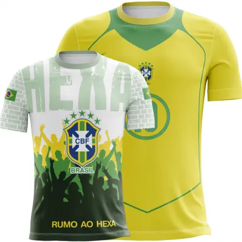 Pacote 35 Artes Camisetas Brasil Copa Mundo Futebol Torcida